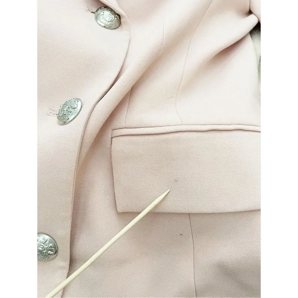 Veronica Beard Frayne Blazer Pink Double Breasted Size 12 - Picture 11 of 11